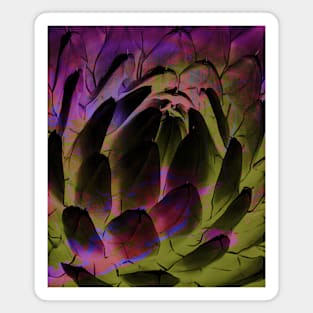 Abstract purple flower Magnet